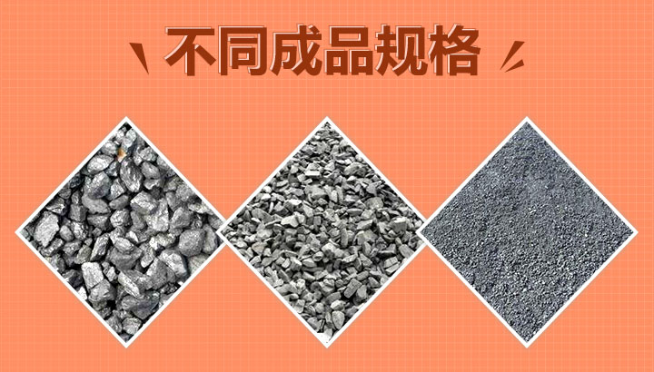 破碎后多種規格的矸石碎料 破碎后多種規格的矸石碎料
