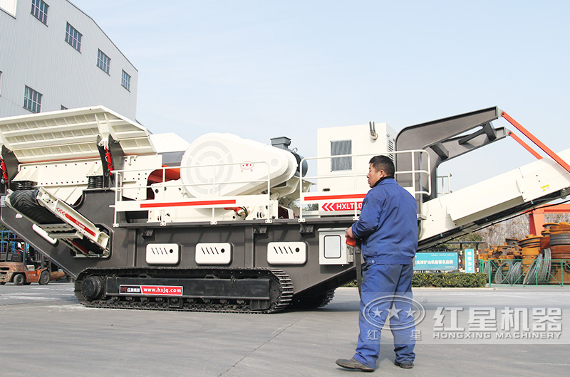 移動式石子生產線設備履帶行走，價格實惠，用戶現場咨詢