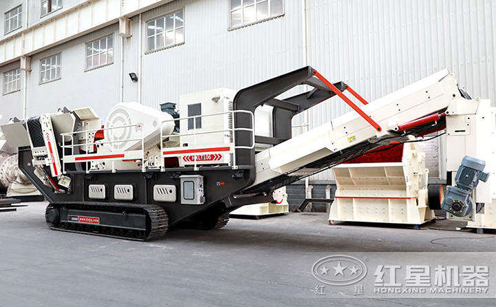 大中型履帶移動(dòng)顎破+給料一體機(jī)