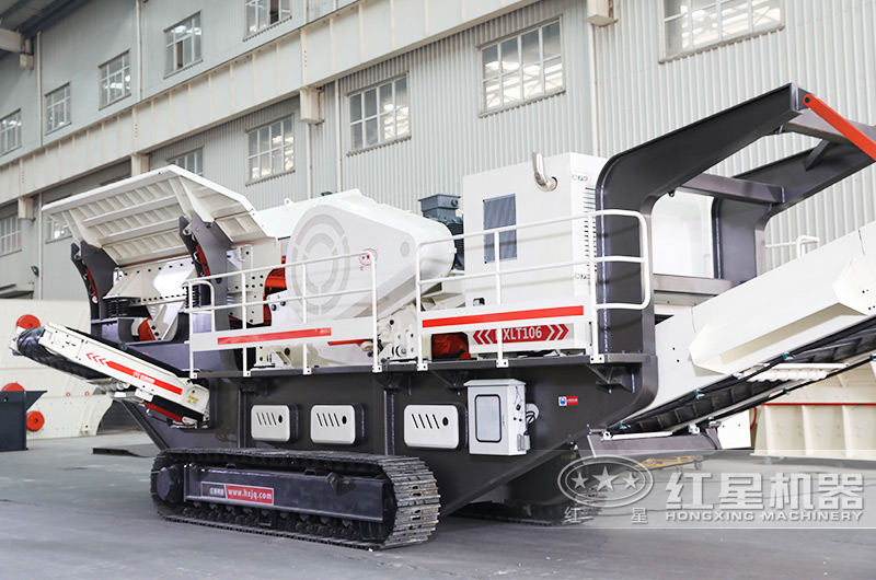 混凝土打砂履帶移動(dòng)破碎站，配顎破機(jī)+給料機(jī)，粗碎專用 