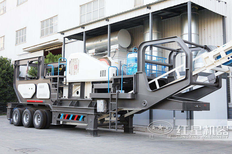 輪胎移動鄂破機，車頭牽引隨意行走，對環境要求低 