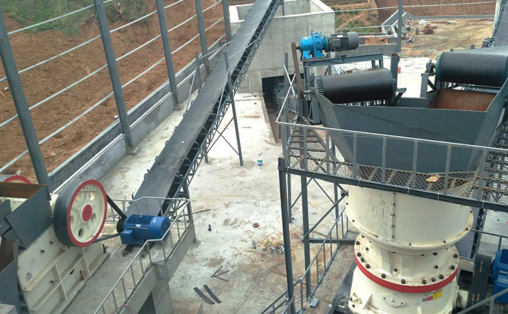 花崗巖石子生產線生產現場 花崗巖石子生產線生產現場