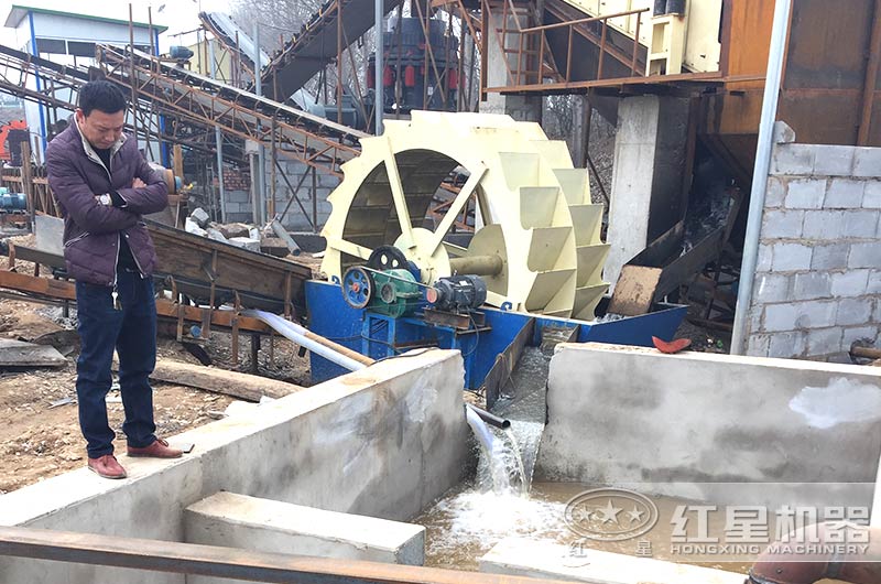 洗砂機生產現場,配置沉淀池 洗砂機生產現場,配置沉淀池