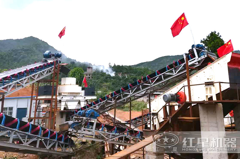 寧夏客戶制砂機工作現場圖片 寧夏客戶制砂機工作現場圖片