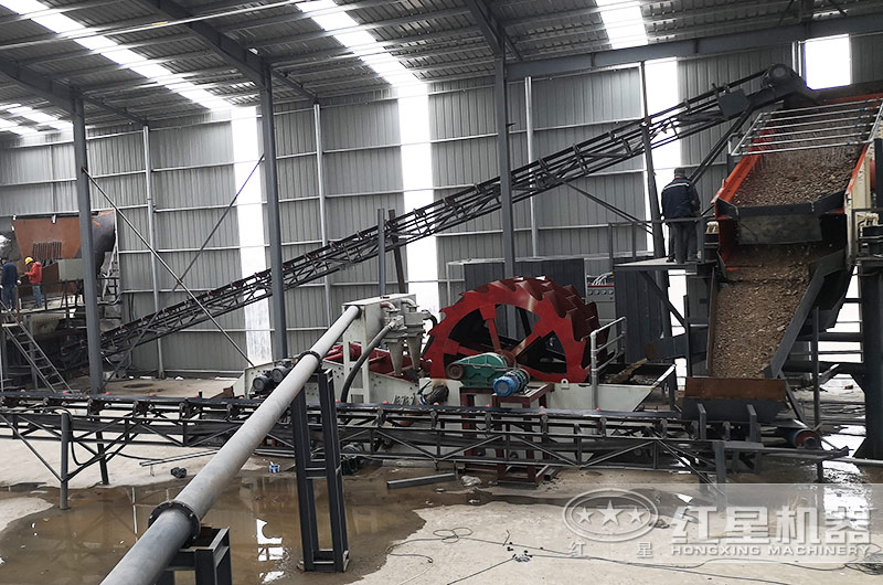 洗砂機作業現場 洗砂機作業現場